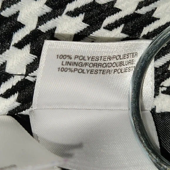 Kasper Black and White Houndstooth  Pleated Pencil Skirt Size 12 - Picture 8 of 8